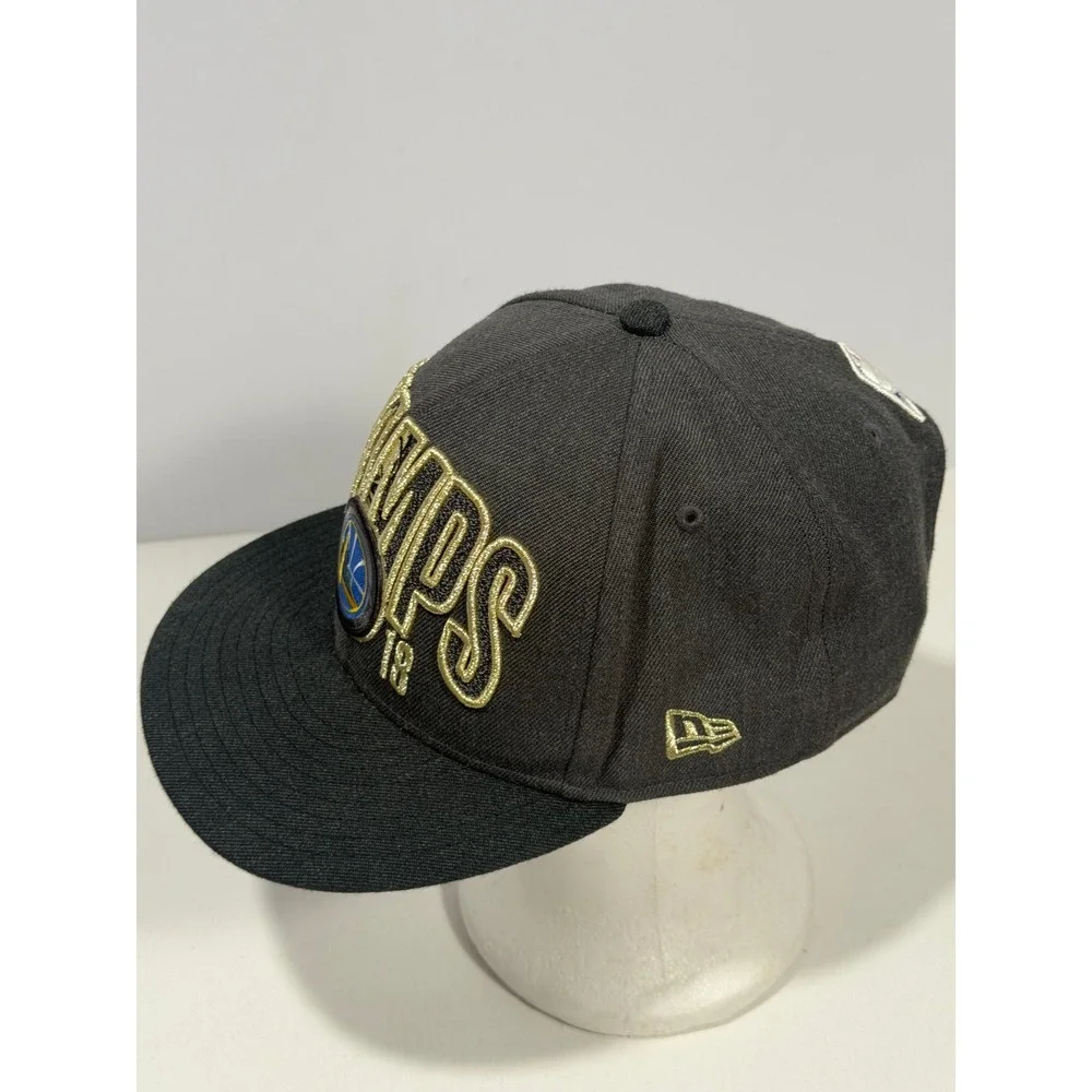 New‎ Era Golden State Warriors 2018 NBA Champions 9FIFTY Snapback Hat Grey Gold